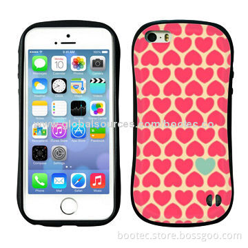 New designs heart pattern hybrid TPU back case for iPhone 6